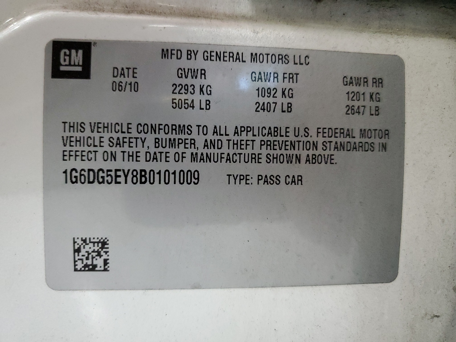 1G6DG5EY8B0101009 2011 Cadillac Cts Luxury Collection