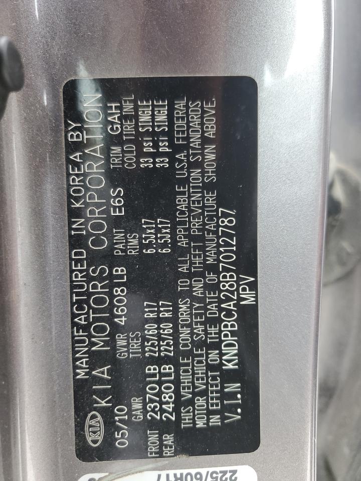 2011 Kia Sportage Lx VIN: KNDPBCA28B7012787 Lot: 69426084