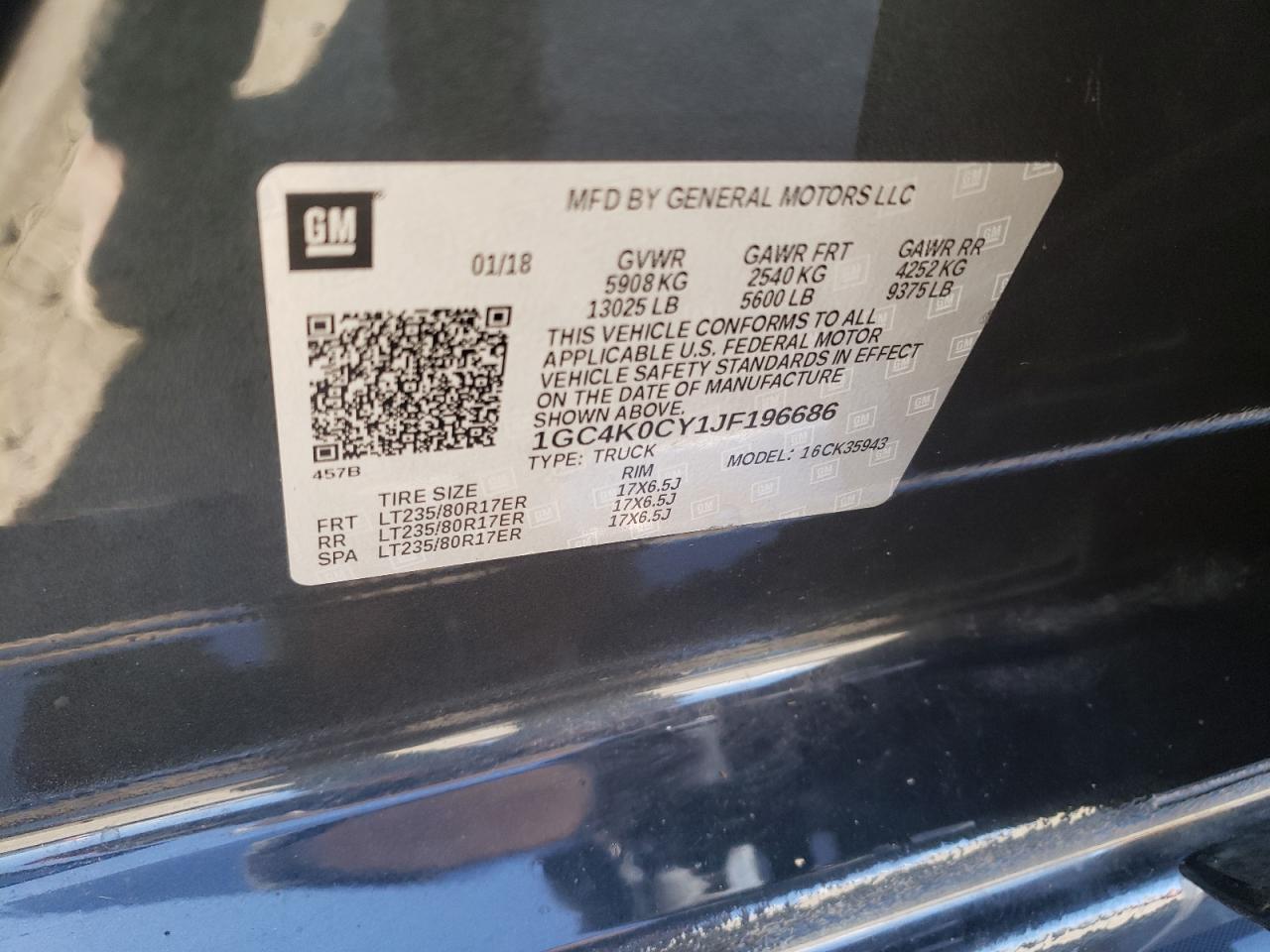 2018 Chevrolet Silverado K3500 Ltz VIN: 1GC4K0CY1JF196686 Lot: 68536264