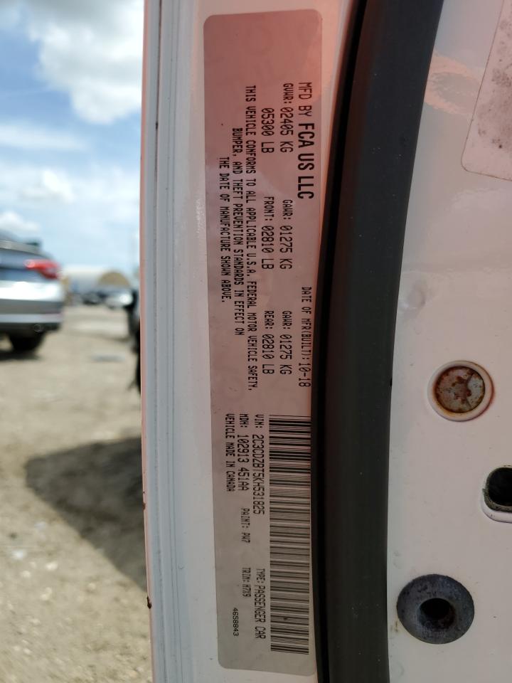 2019 Dodge Challenger R/T VIN: 2C3CDZBT5KH531825 Lot: 65643234