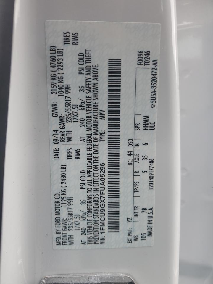 1FMCU9GX7FUA05296 2015 Ford Escape Se