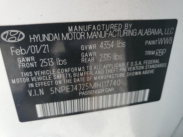 5NPEJ4J25MH117740 Hyundai Sonata SEL 13