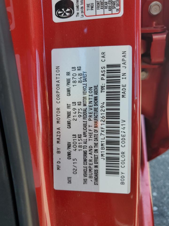 2015 Mazda 3 Touring VIN: JM1BM1L7XF1261294 Lot: 66944024