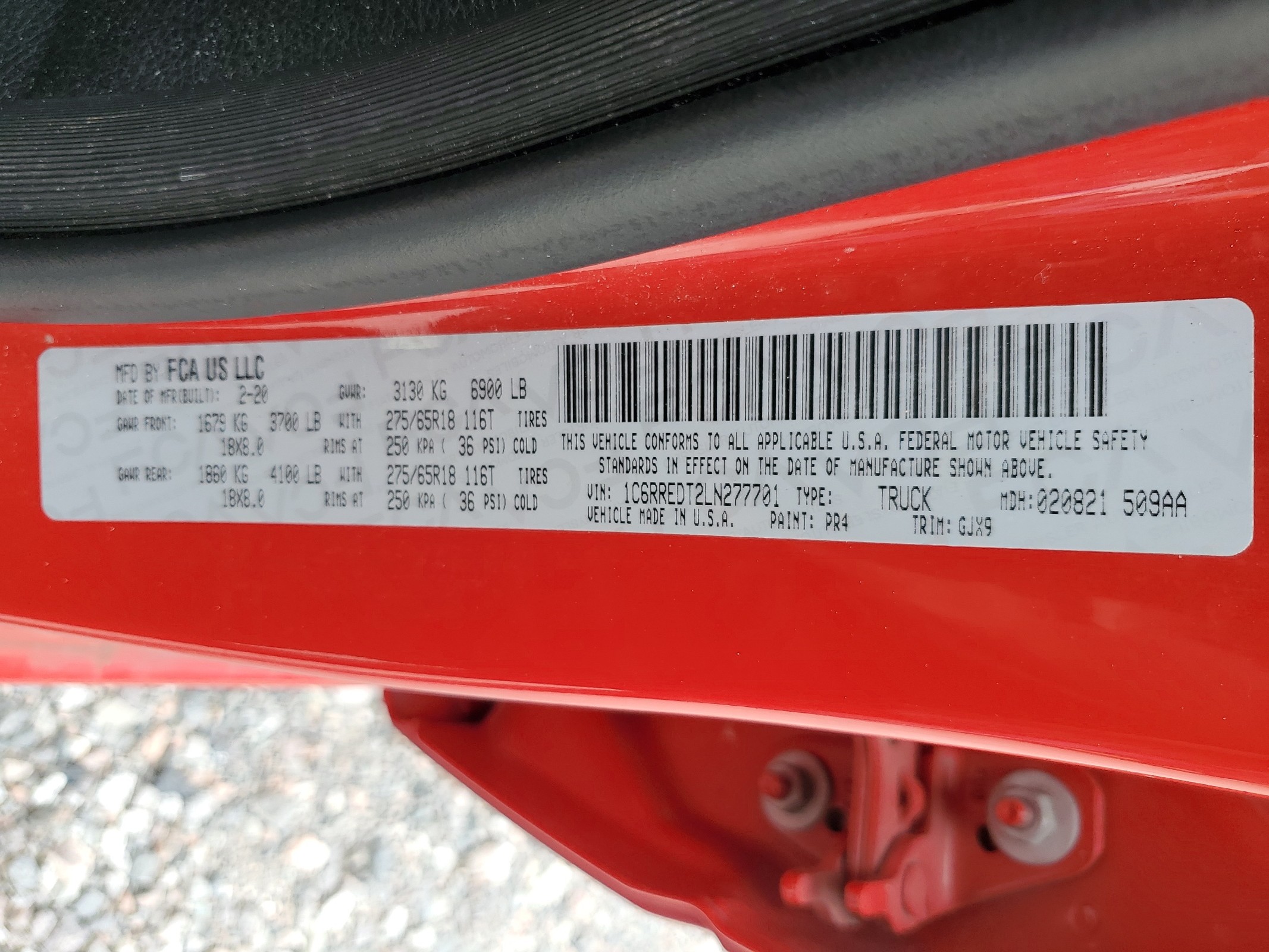 1C6RREDT2LN277701 2020 Ram 1500 Laramie