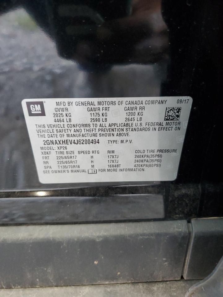 2GNAXHEV4J6200494 2018 Chevrolet Equinox Ls