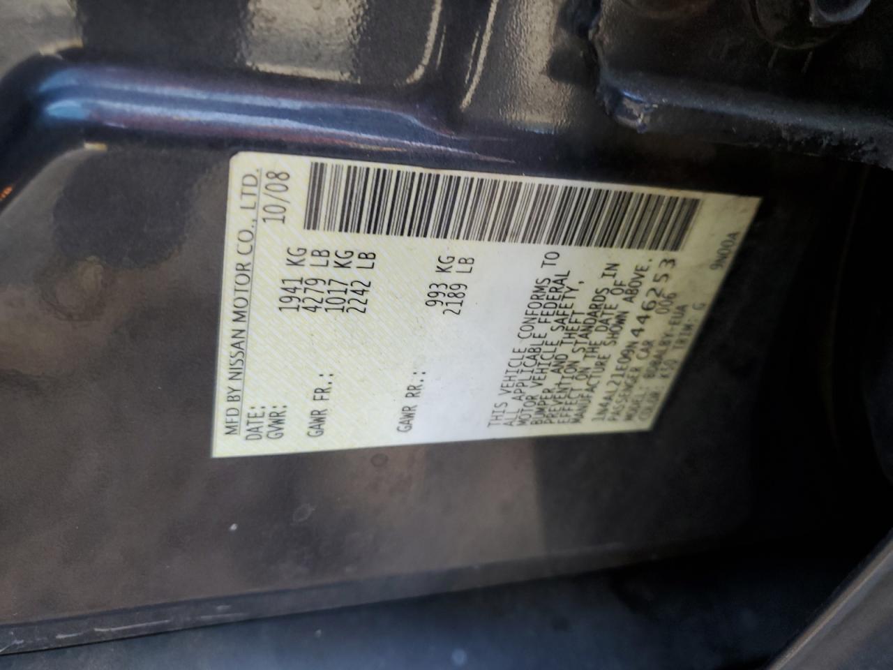 1N4AL21E09N446253 2009 Nissan Altima 2.5