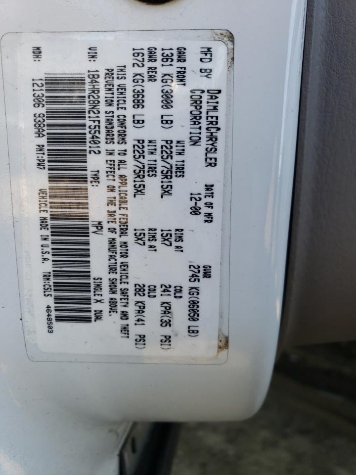 2001 Dodge Durango VIN: 1B4HR28N21F554012 Lot: 65751924