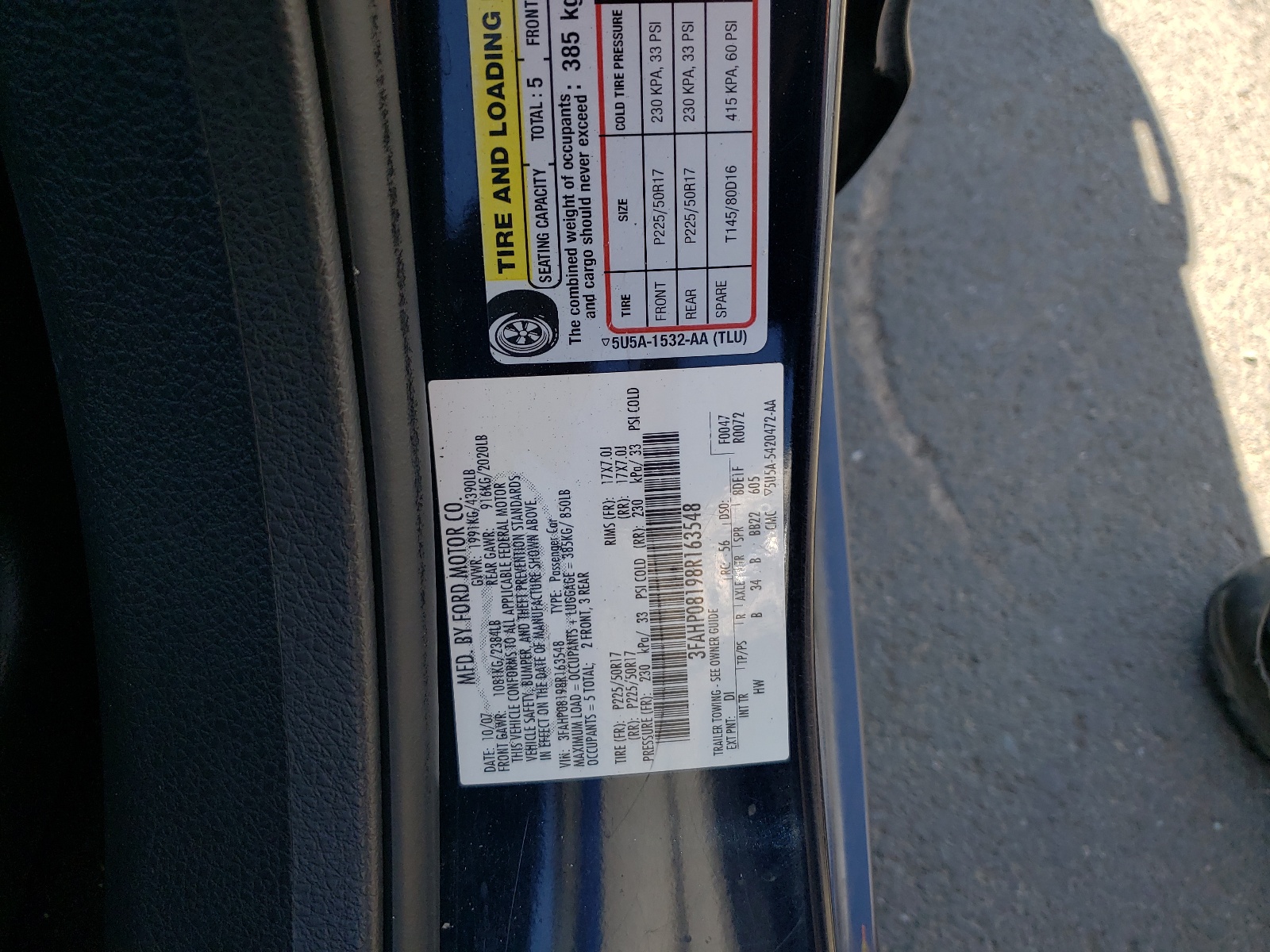 3FAHP08198R163548 2008 Ford Fusion Sel