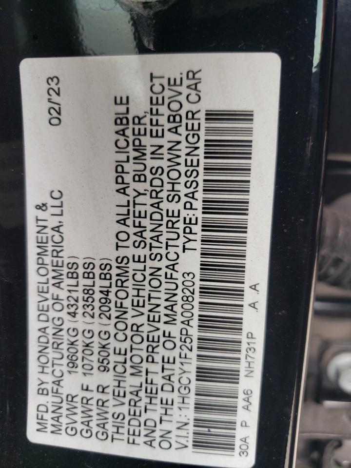 1HGCY1F25PA008203 2023 Honda Accord Lx