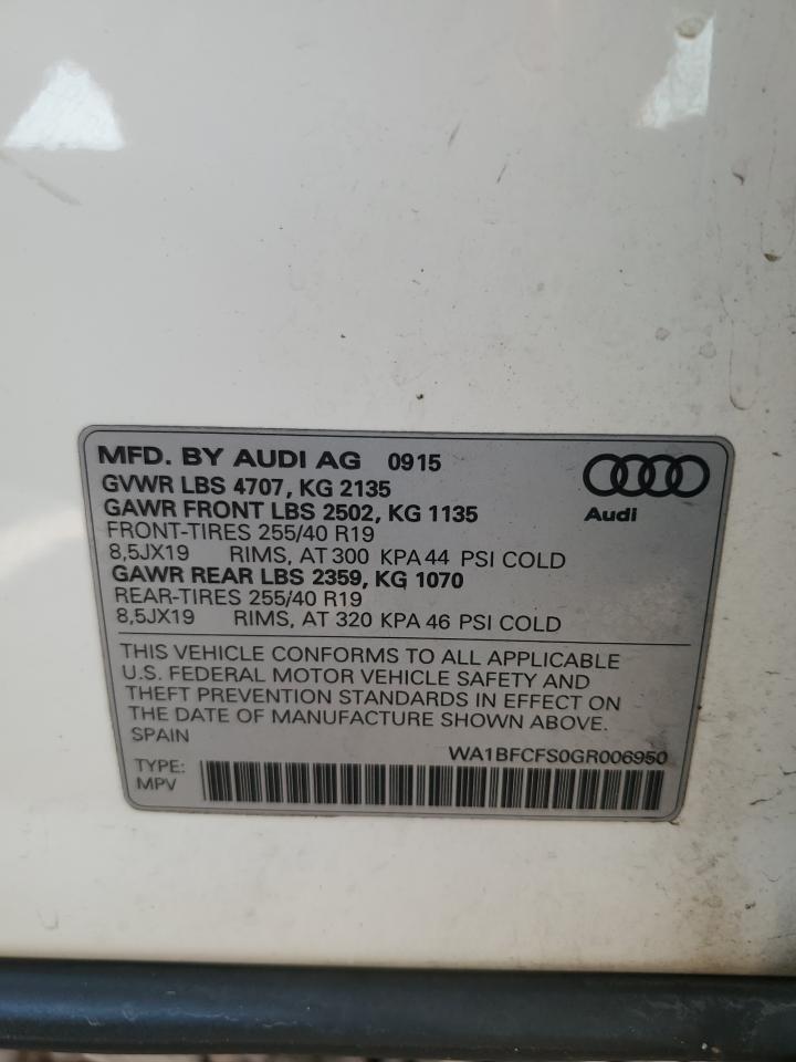 WA1BFCFS0GR006950 2016 Audi Q3 Premium Plus