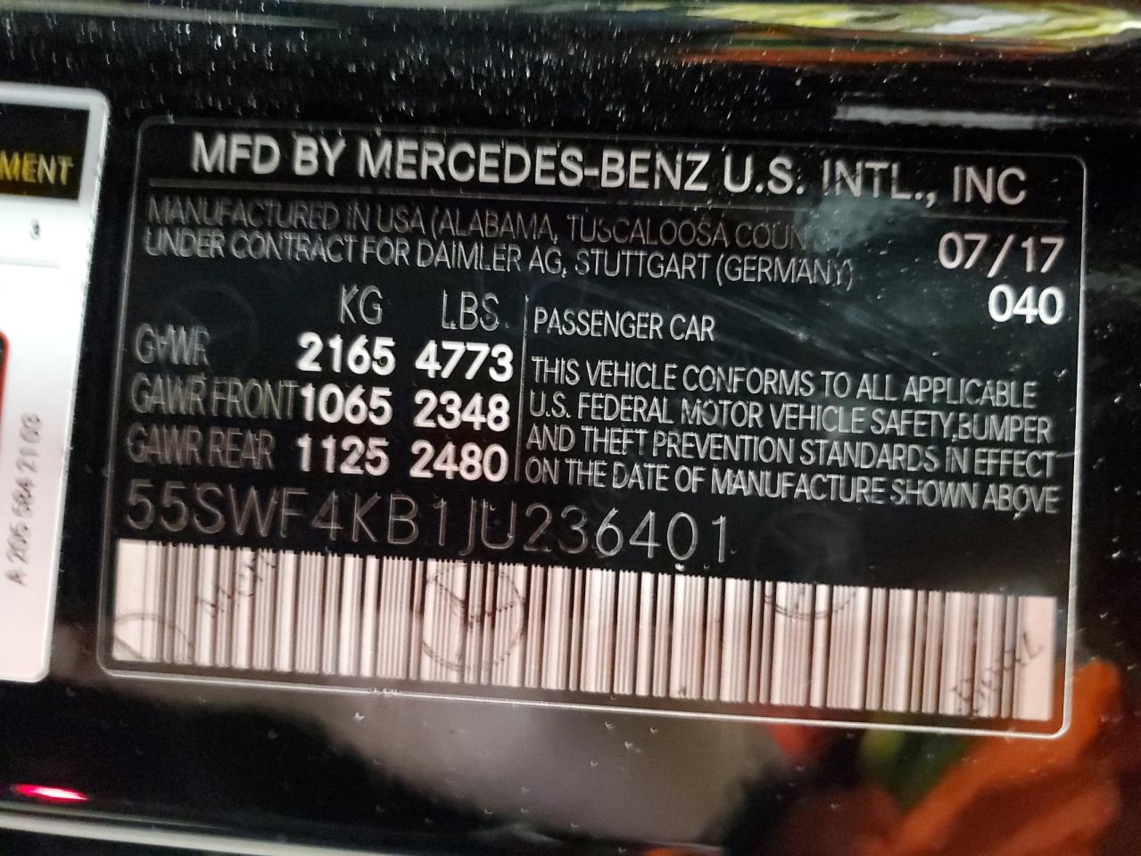 55SWF4KB1JU236401 2018 MERCEDES-BENZ C CLASS - Image 14