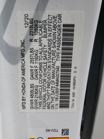 19UUB5F44MA007540 Acura TLX TECHNO 13