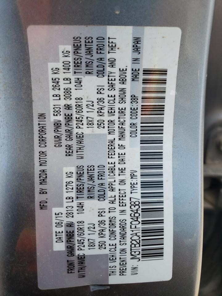 JM3TB2CA1F0464387 2015 Mazda Cx-9 Touring