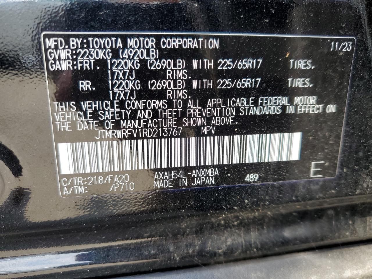 JTMRWRFV1RD213767 2024 Toyota Rav4 Xle