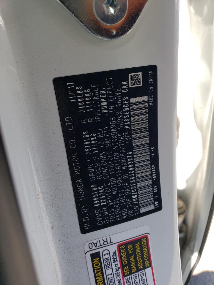 2018 Honda Clarity Touring VIN: JHMZC5F39JC003670 Lot: 67151994