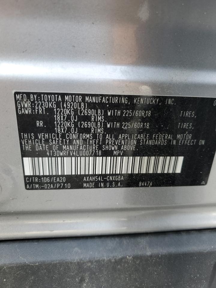 4T3DWRFV4LU007718 2020 Toyota Rav4 Limited