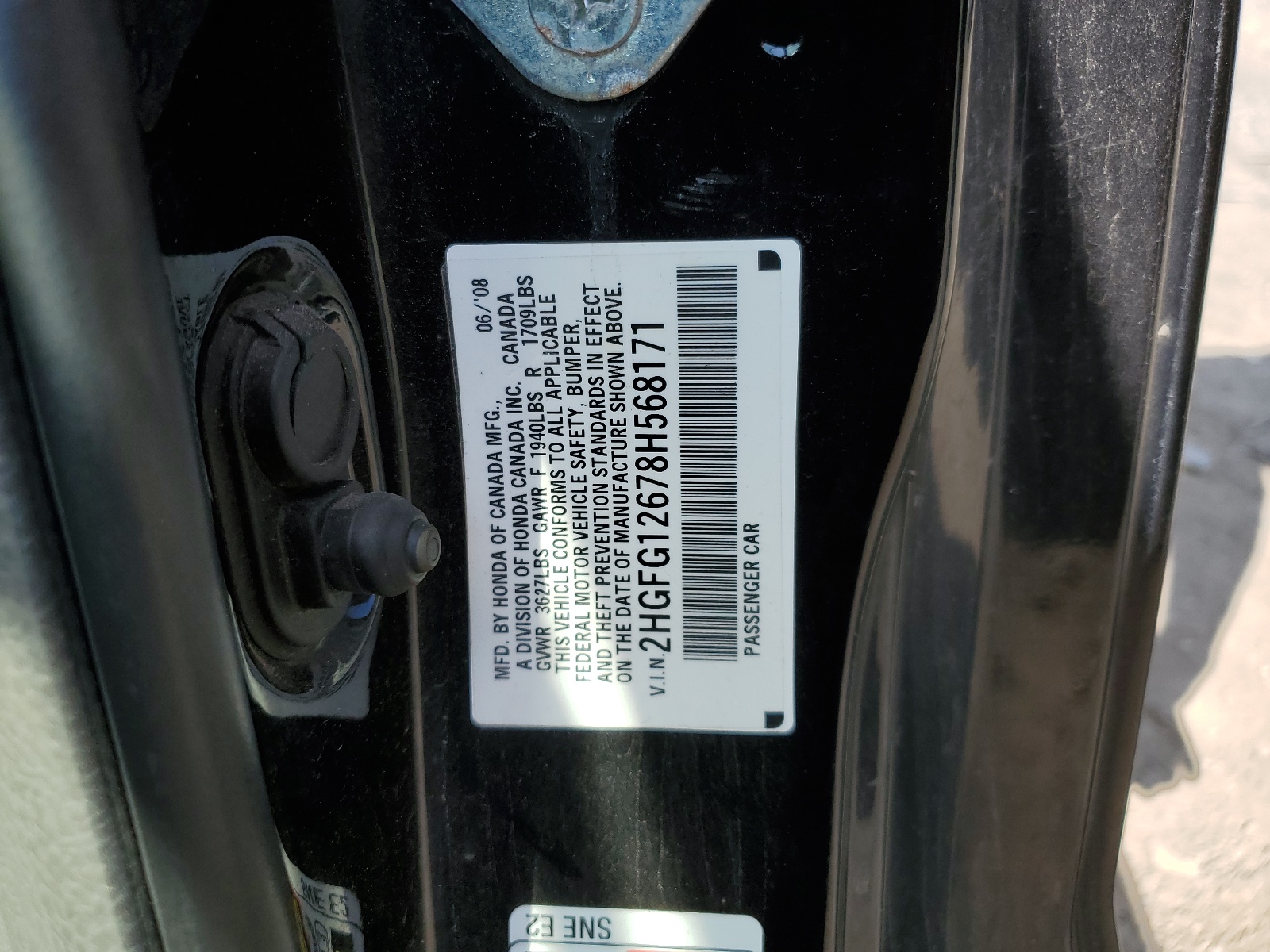 2HGFG12678H568171 2008 Honda Civic Lx