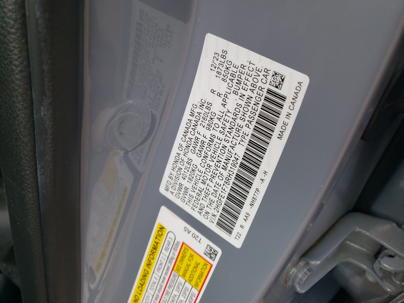 2HGFE1F78RH319047 2024 Honda Civic Ex 2HGFE1F78RH319047 2024 Honda Civic Ex