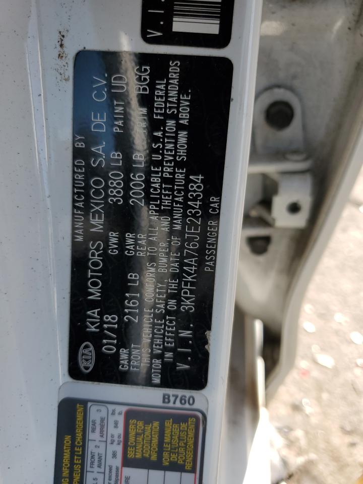 2018 Kia Forte Lx VIN: 3KPFK4A76JE234384 Lot: 69835904