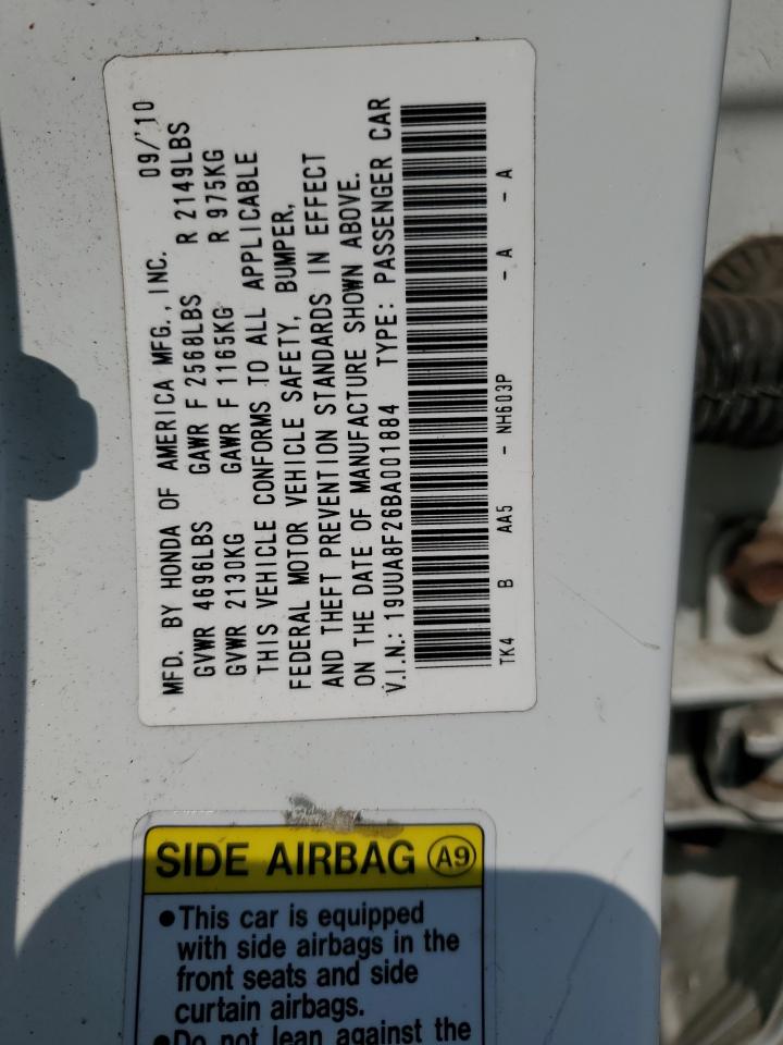 19UUA8F26BA001884 2011 Acura Tl