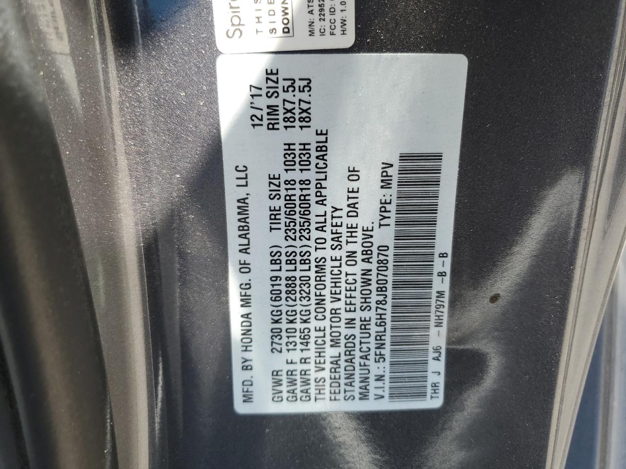 2018 Honda Odyssey - Image 13