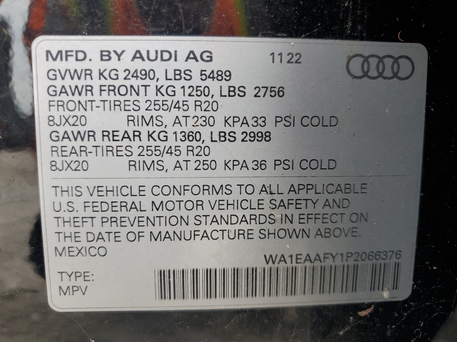 WA1EAAFY1P2066376 2023 Audi Q5 Premium Plus 45