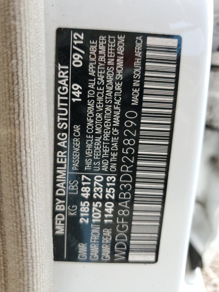 2013 Mercedes-Benz C 300 4Matic VIN: WDDGF8AB3DR258290 Lot: 67370644