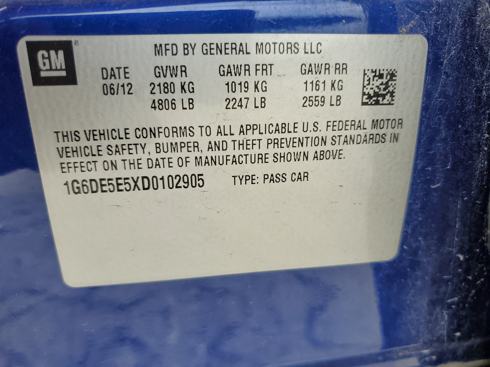 1G6DE5E5XD0102905 2013 Cadillac Cts Luxury Collection