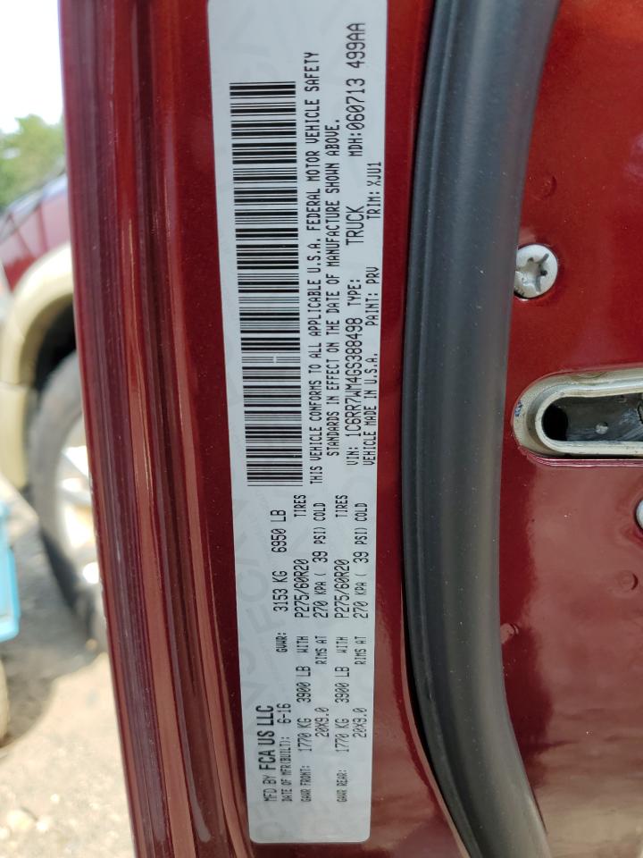 2016 Ram 1500 Longhorn VIN: 1C6RR7WM4GS388498 Lot: 65860364