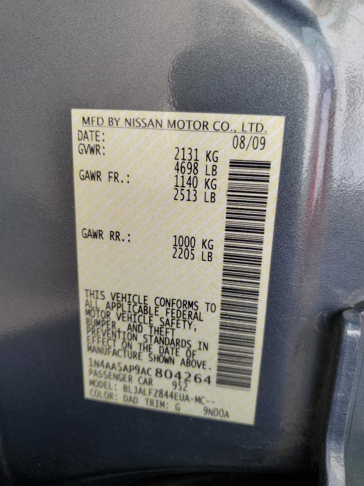 1N4AA5AP9AC804264 2010 Nissan Maxima S