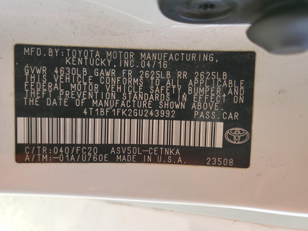 2016 Toyota Camry - Image 12