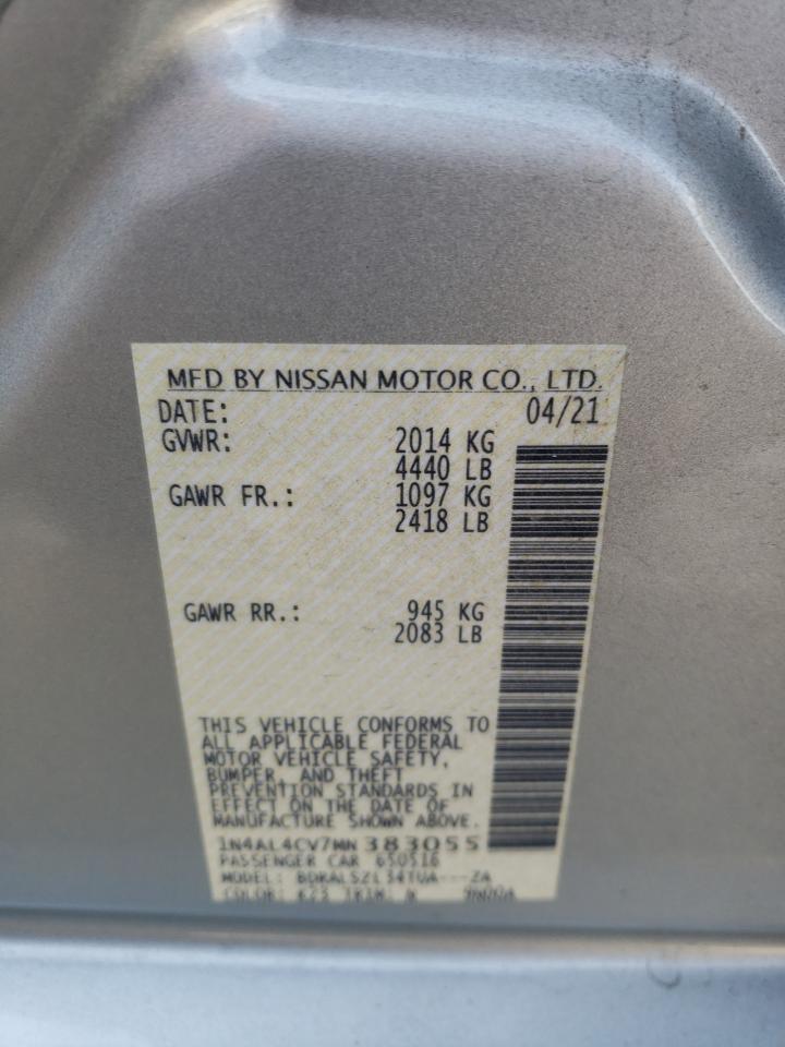 1N4AL4CV7MN383055 2021 Nissan Altima Sr