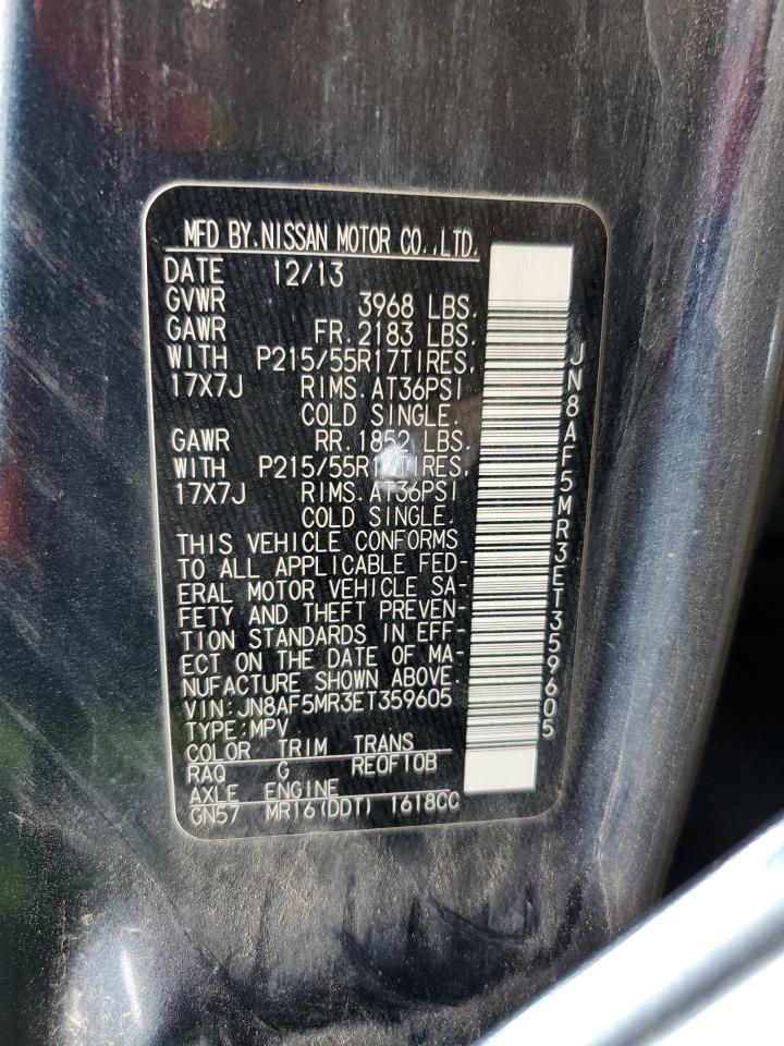 2014 Nissan Juke S VIN: JN8AF5MR3ET359605 Lot: 66801314