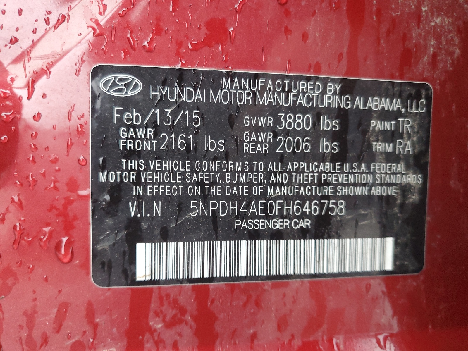 5NPDH4AE0FH646758 2015 Hyundai Elantra Se
