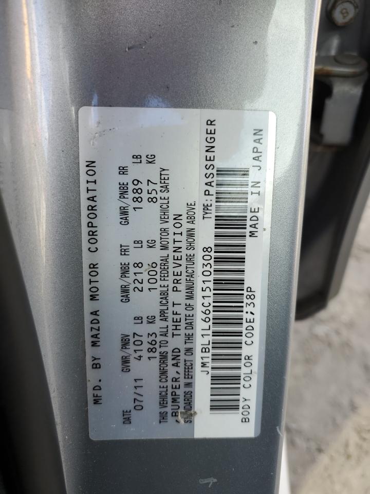 2012 Mazda 3 S VIN: JM1BL1L66C1510308 Lot: 66267874