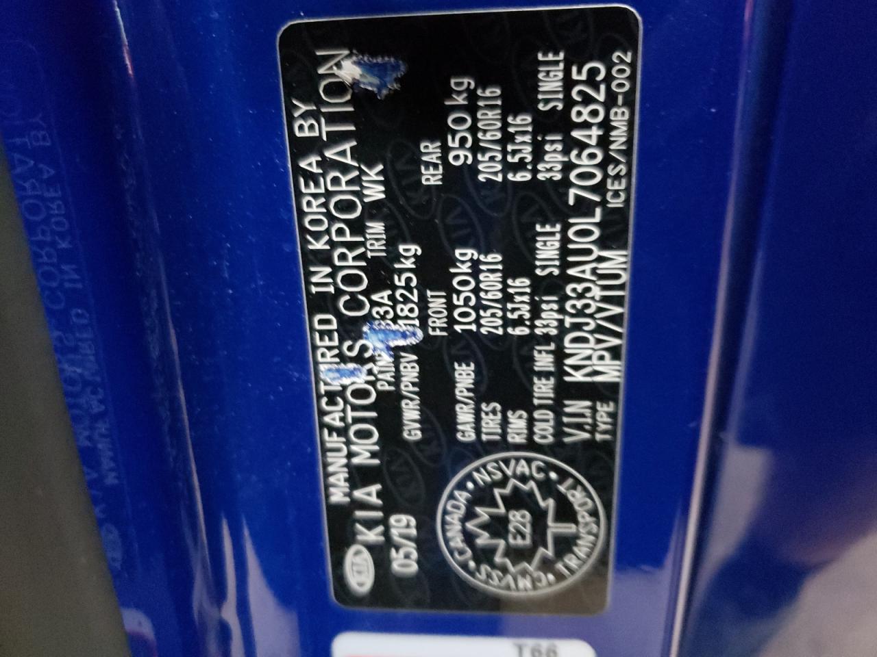 2020 Kia Soul Ex VIN: KNDJ33AU0L7064825 Lot: 64278744