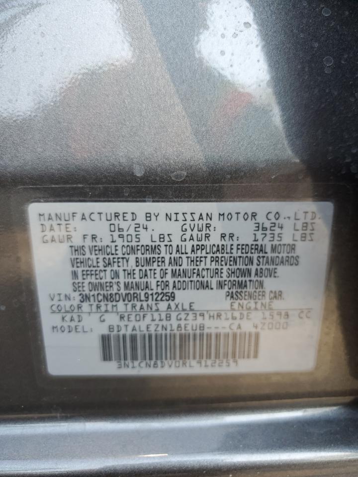 VIN 3N1CN8DV0RL912259 2024 NISSAN VERSA no.12