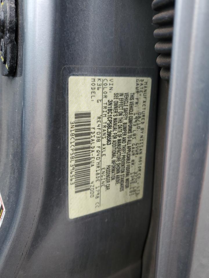 2011 Nissan Versa S VIN: 3N1BC1CP5BL396563 Lot: 59154904