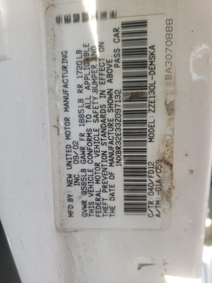 2003 Toyota Corolla Ce VIN: 1NXBR32E33Z097132 Lot: 65867564