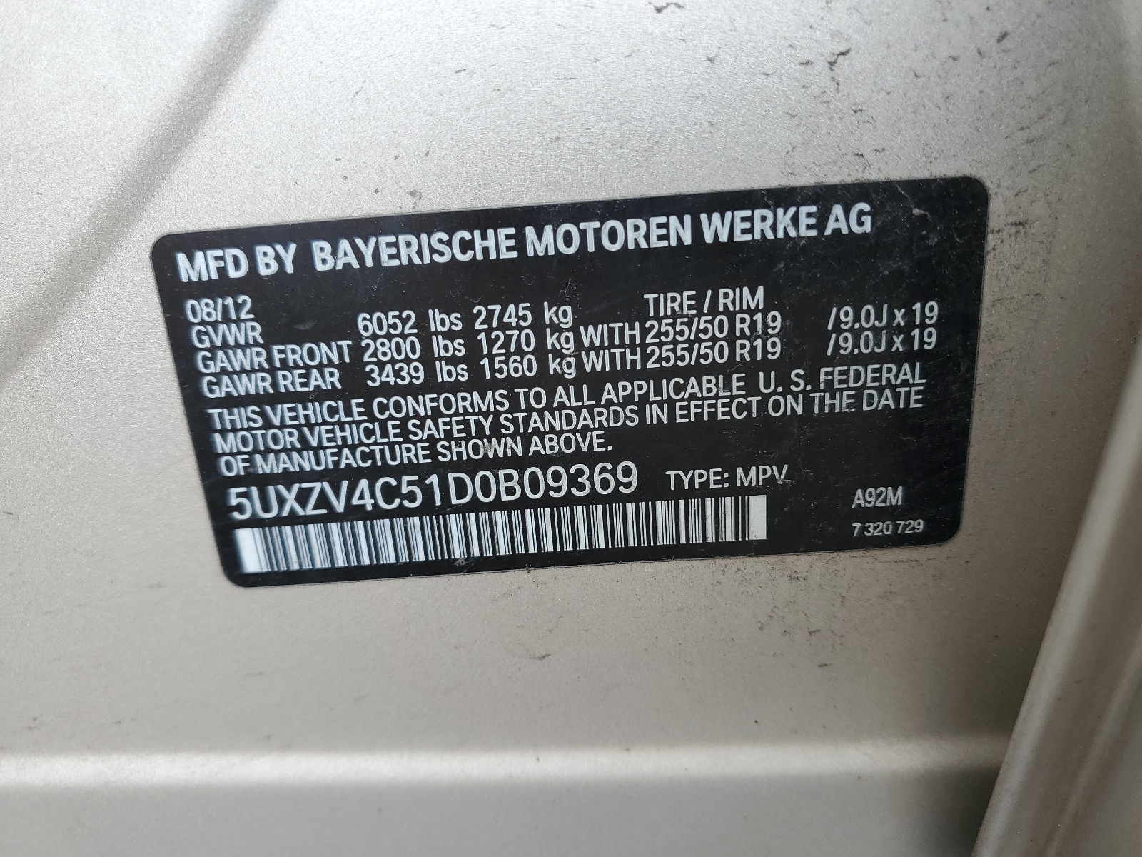 5UXZV4C51D0B09369 2013 BMW X5 xDrive35I