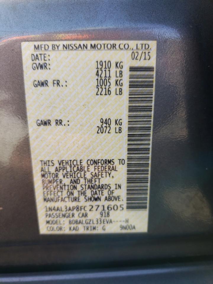 1N4AL3AP8FC271605 2015 Nissan Altima 2.5