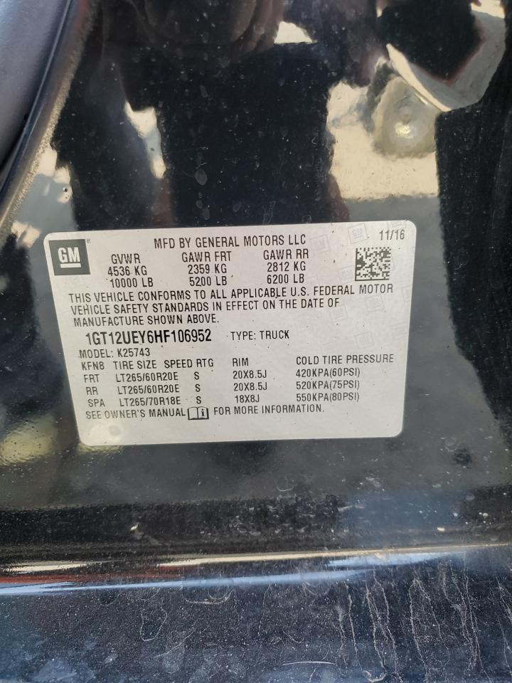 2017 GMC Sierra K2500 Denali VIN: 1GT12UEY6HF106952 Lot: 66321864