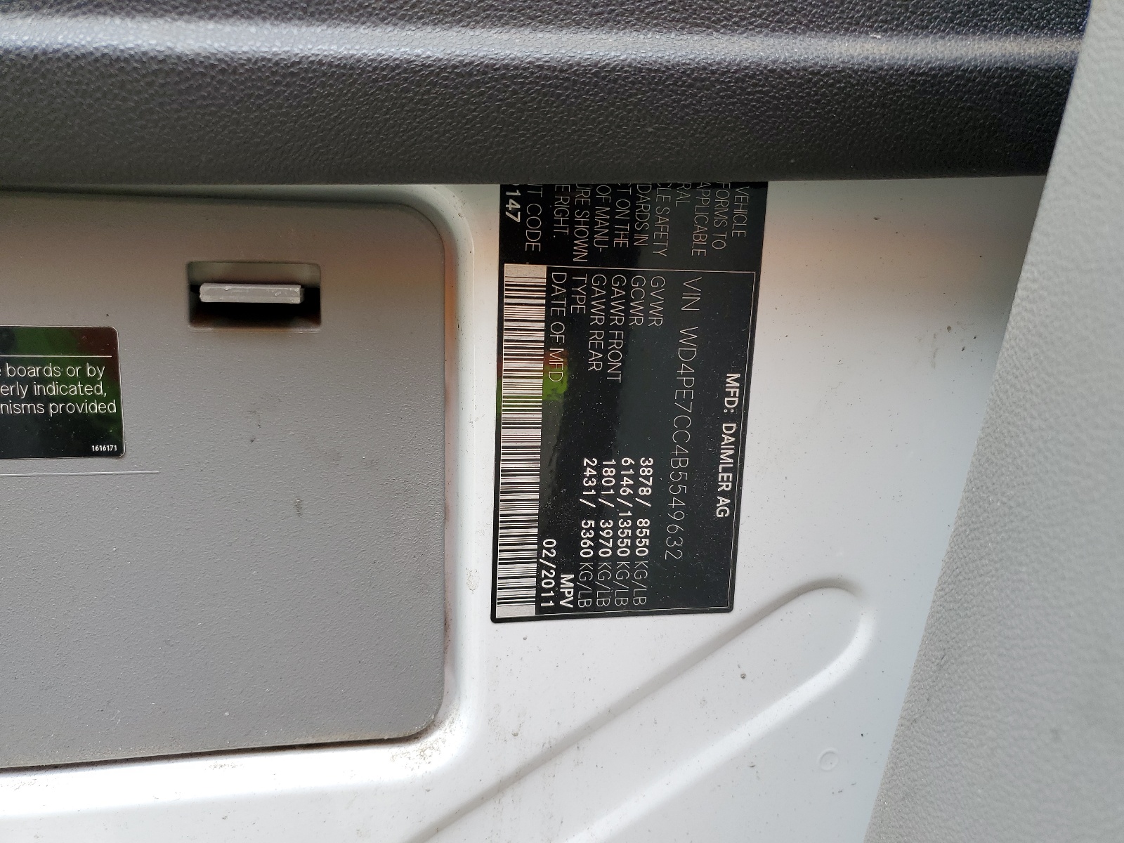 WD4PE7CC4B5549632 2011 Mercedes-Benz Sprinter 2500