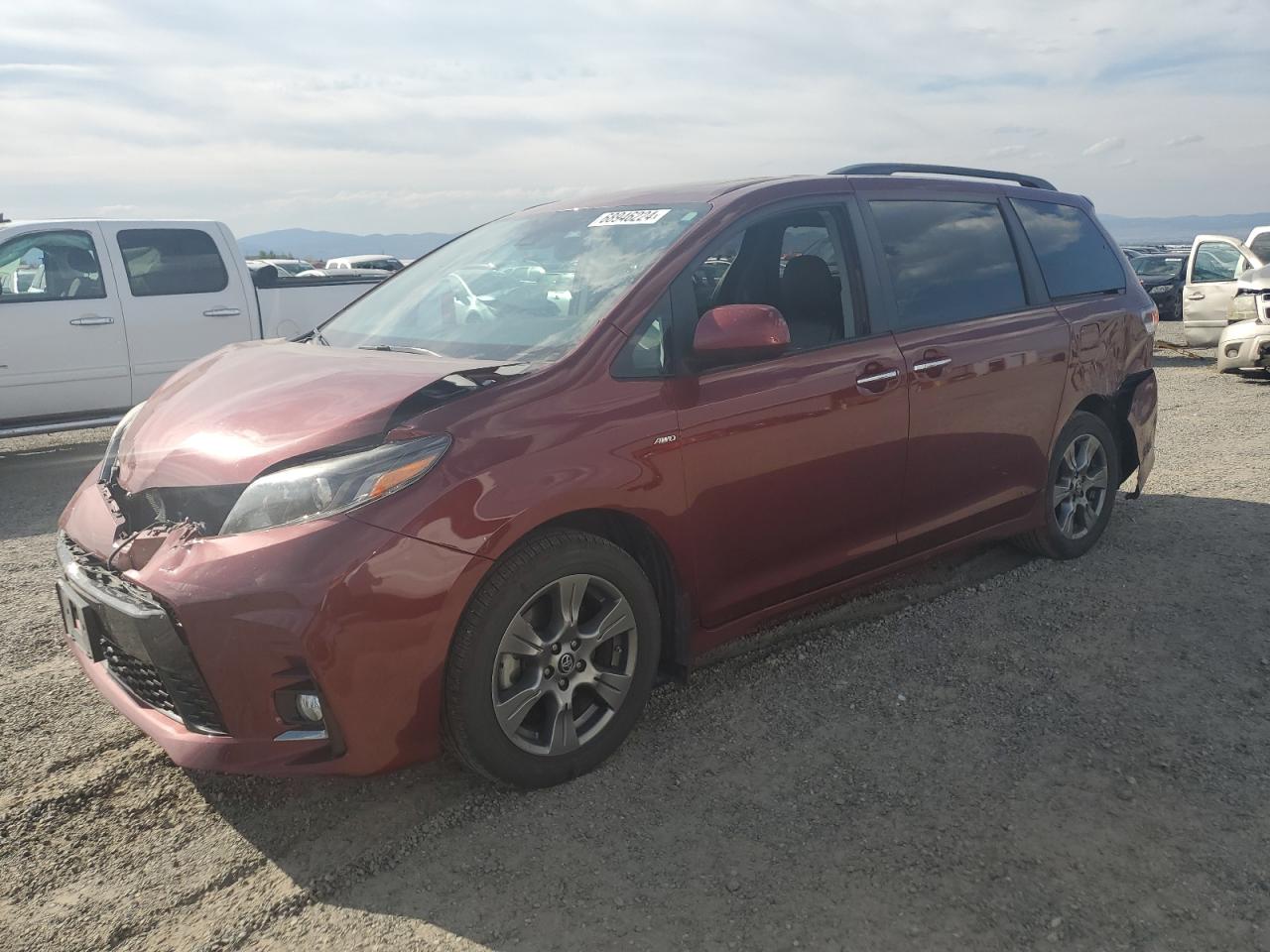 2019 Toyota Sienna Se VIN: 5TDEZ3DC1KS222208 Lot: 68946224