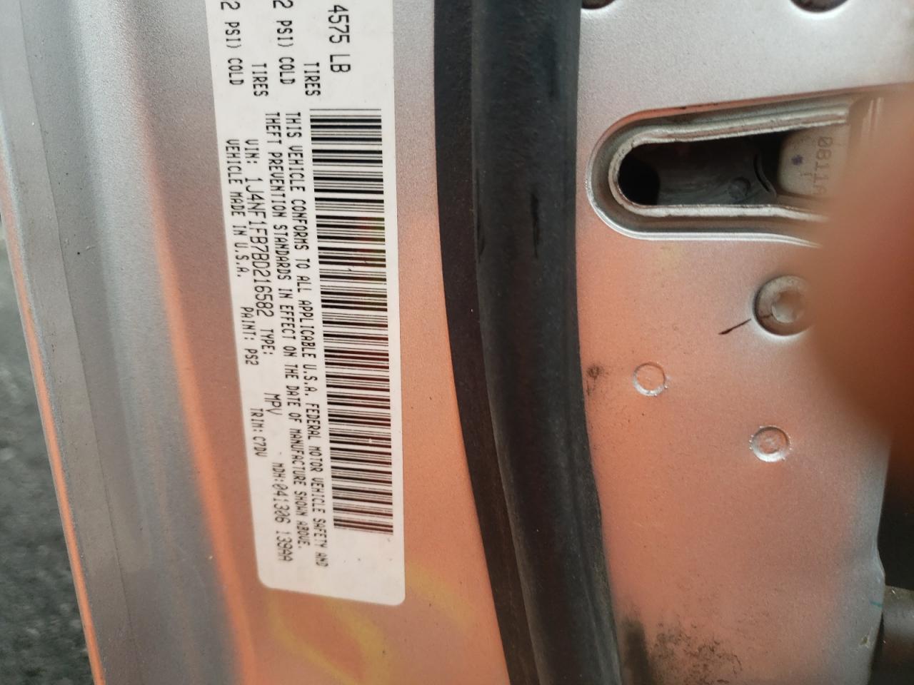 2011 Jeep Compass Sport VIN: 1J4NF1FB7BD216582 Lot: 67520424