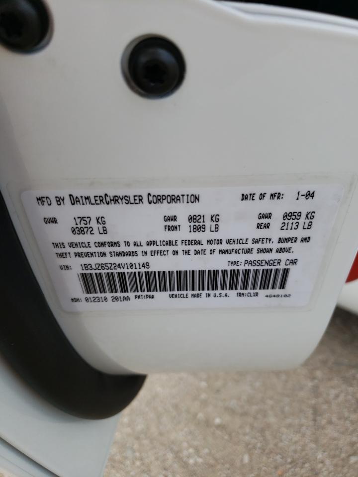 2004 Dodge Viper Srt-10 VIN: 1B3JZ65Z24V101149 Lot: 60846674