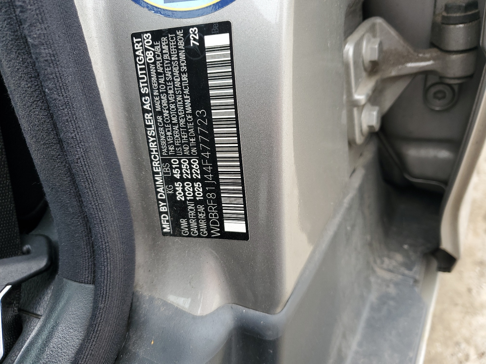 WDBRF81J44F477723 2004 Mercedes-Benz C 240 4Matic