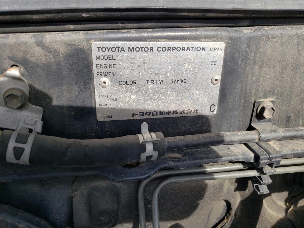 1997 Toyota Hilux VIN: 00KDKZN1859011235 Lot: 68221974