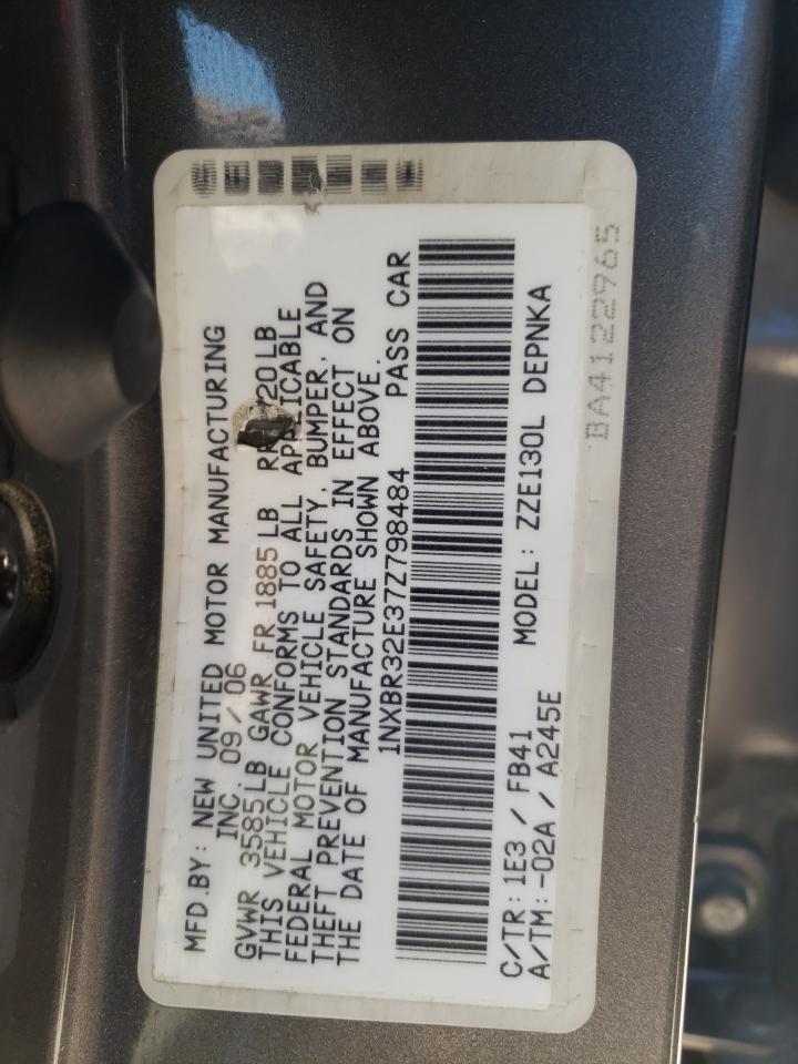 1NXBR32E37Z798484 2007 Toyota Corolla Ce