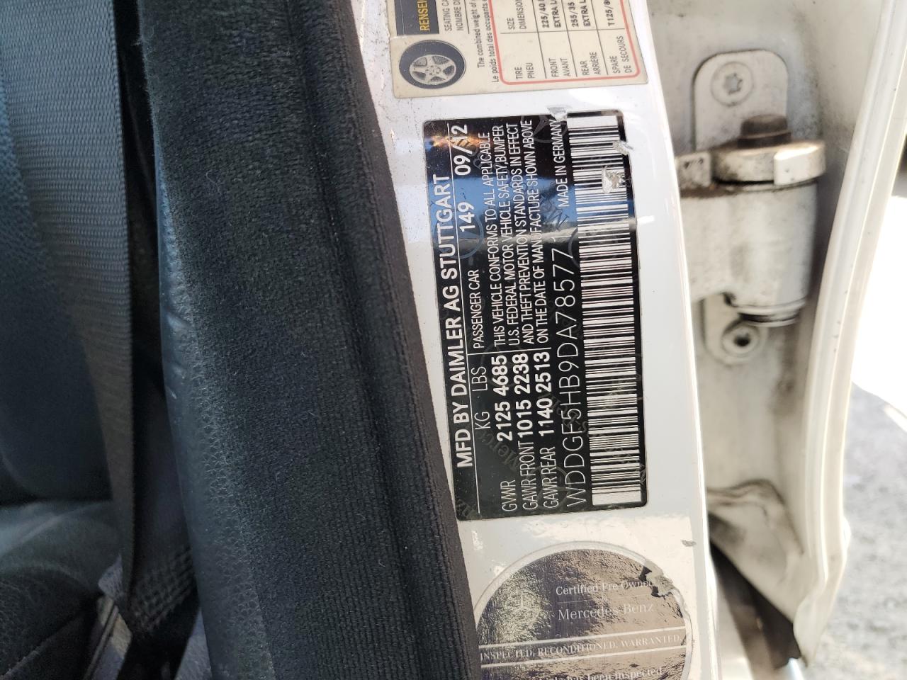 2013 Mercedes-Benz C 350 VIN: WDDGF5HB9DA785771 Lot: 66721334